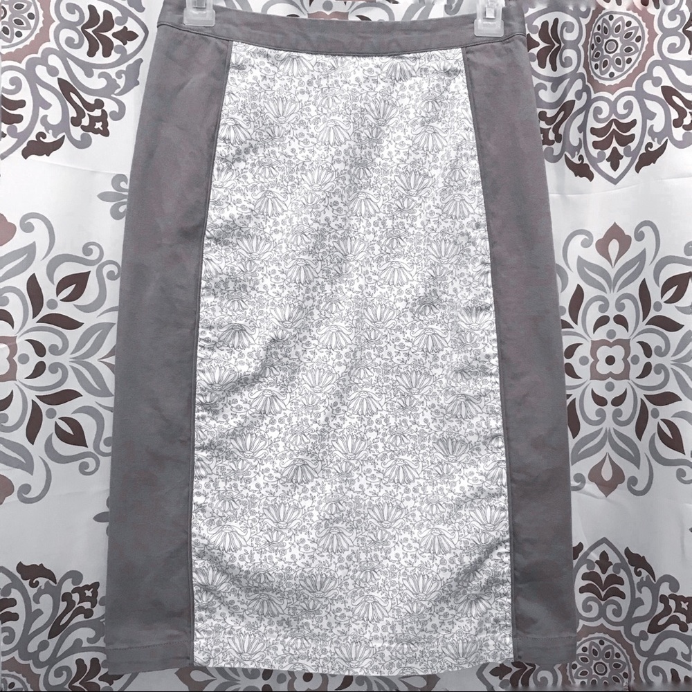 •DOWNEAST• EUC Cute Floral Panel Pencil Skirt